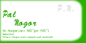 pal mogor business card